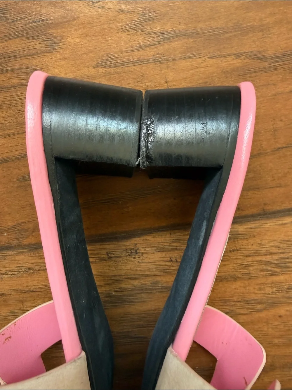 Pink & Beige Suede Oasis Sandals